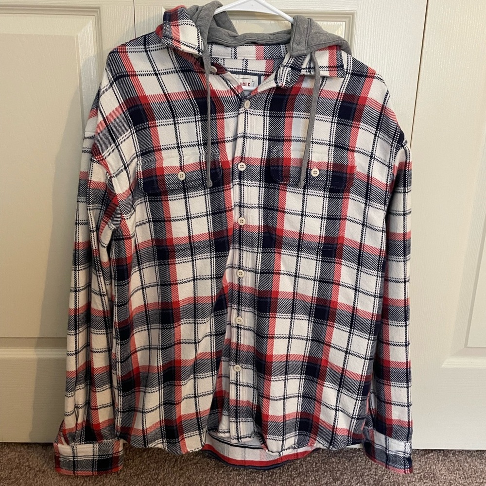 hooded flannel